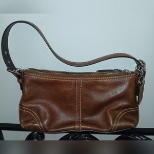 Coach Hampton Demi Leather Shoulder Handbag Purse